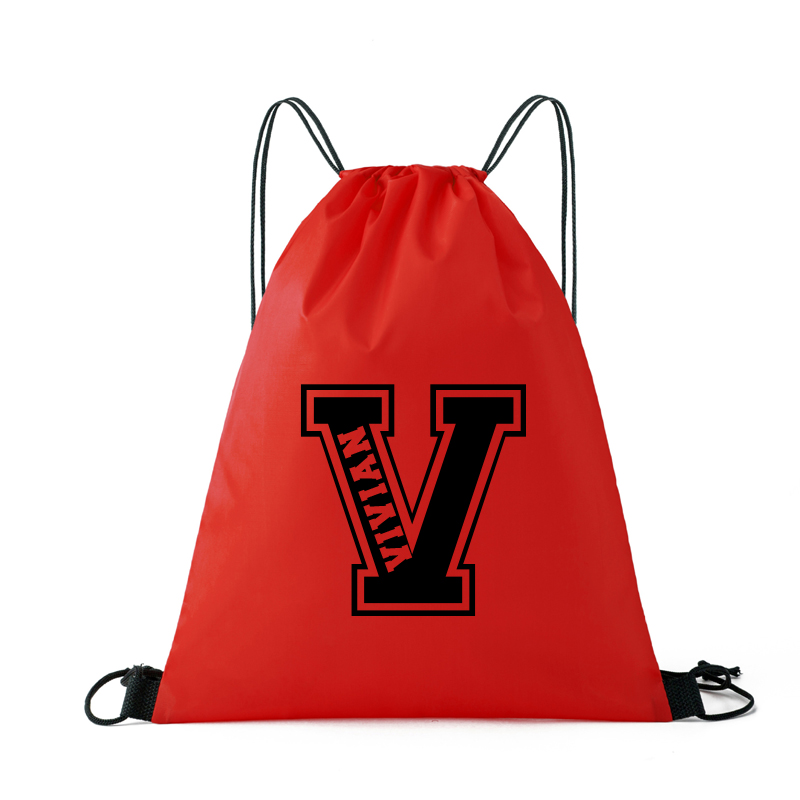 Personalized Initial & Name Beach Drawstring Rucksack Bag | CWBeach70