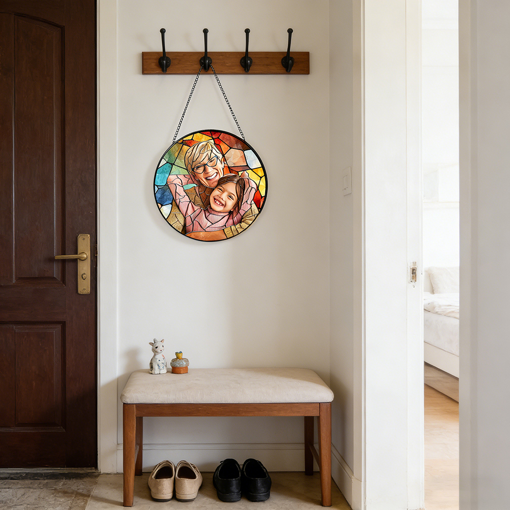 Personalized Mother's DayMemorial Portrait Stained Suncatcher | CWGift42