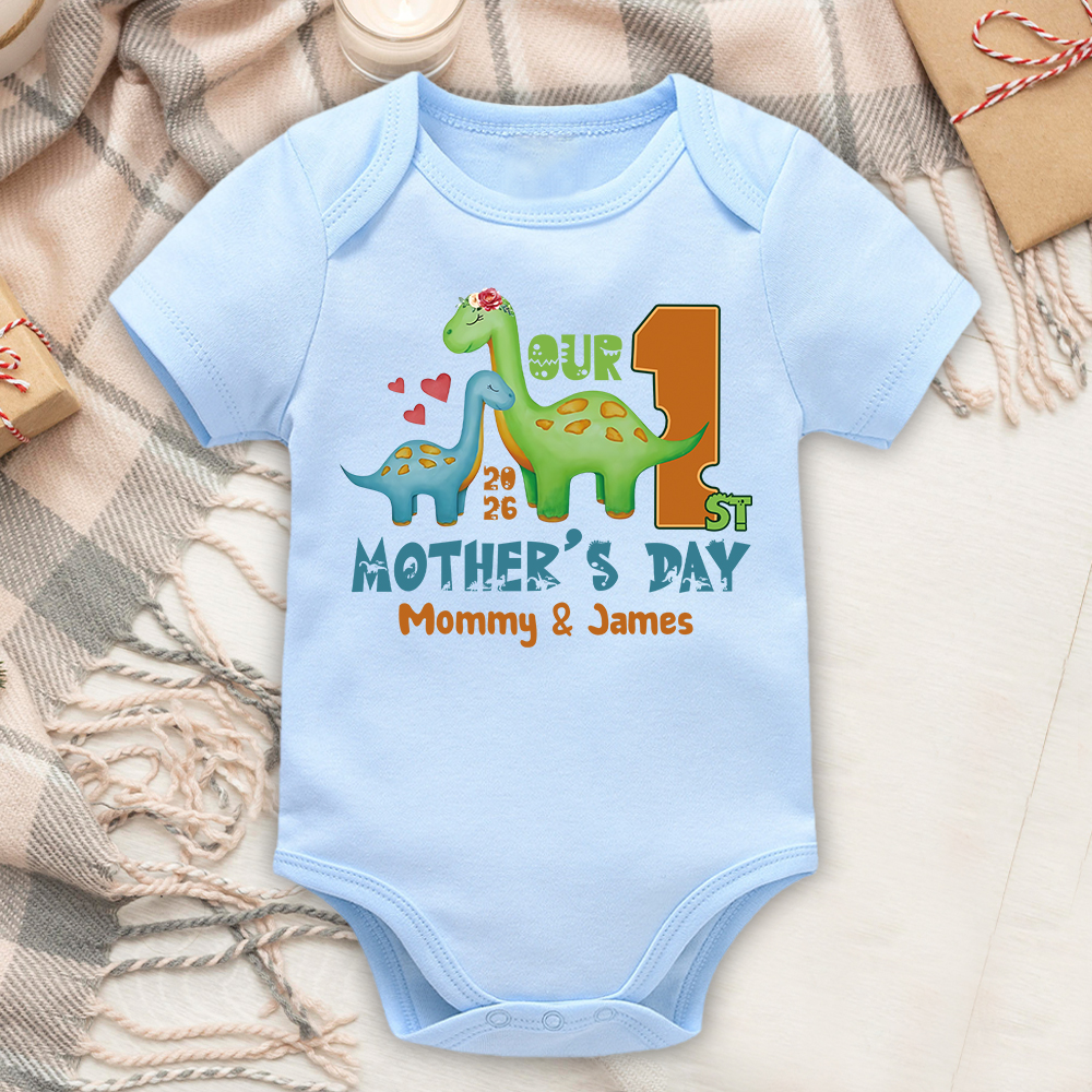 Personalized First Mother's Day Mommy and Baby Outfit | CWFamily130