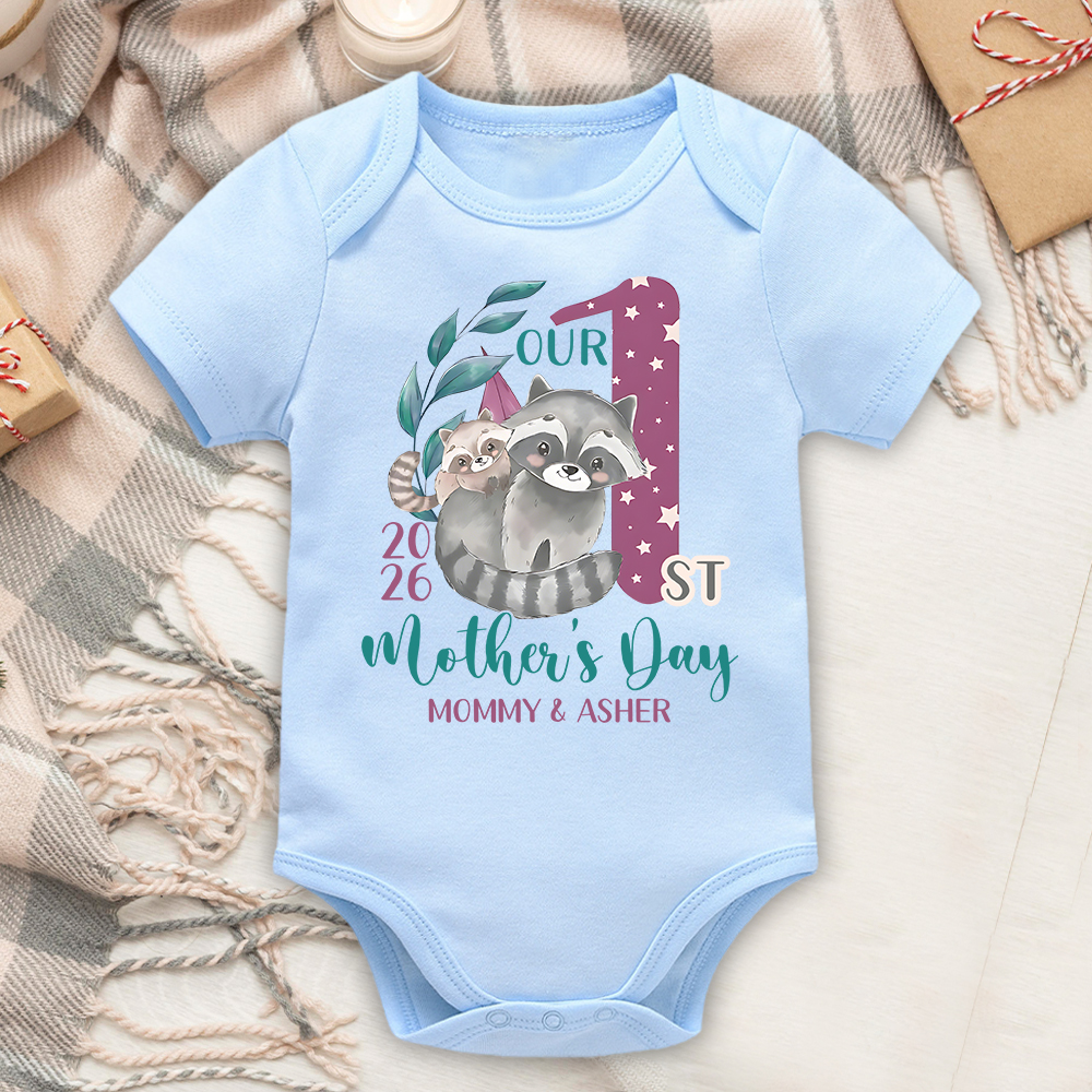 Personalized First Mother's Day Mommy and Baby Outfit | CWFamily131