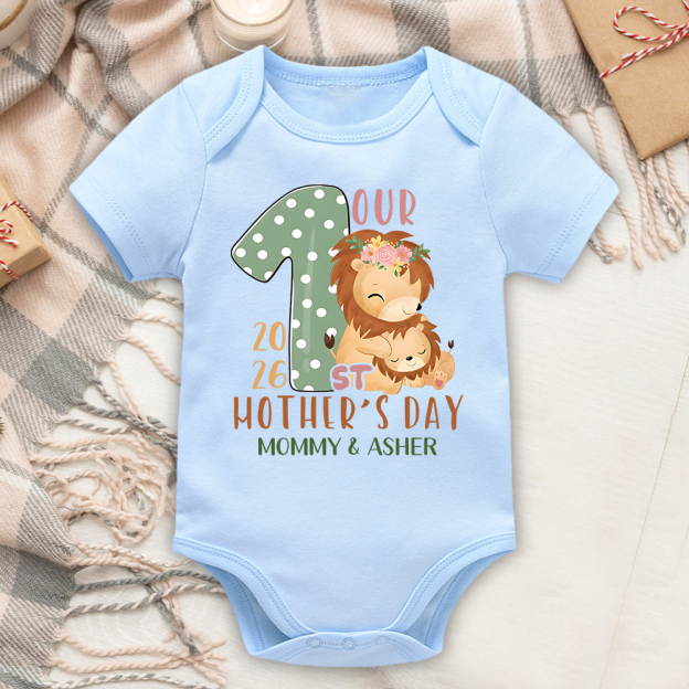 Personalized First Mother's Day Mommy and Baby Outfit | CWFamily132