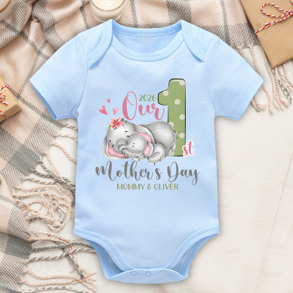 Personalized First Mother's Day Mommy and Baby Outfit | CWFamily134