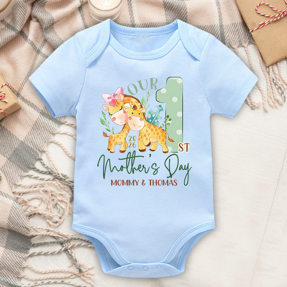 Personalized First Mother's Day Mommy and Baby Outfit | CWFamily135