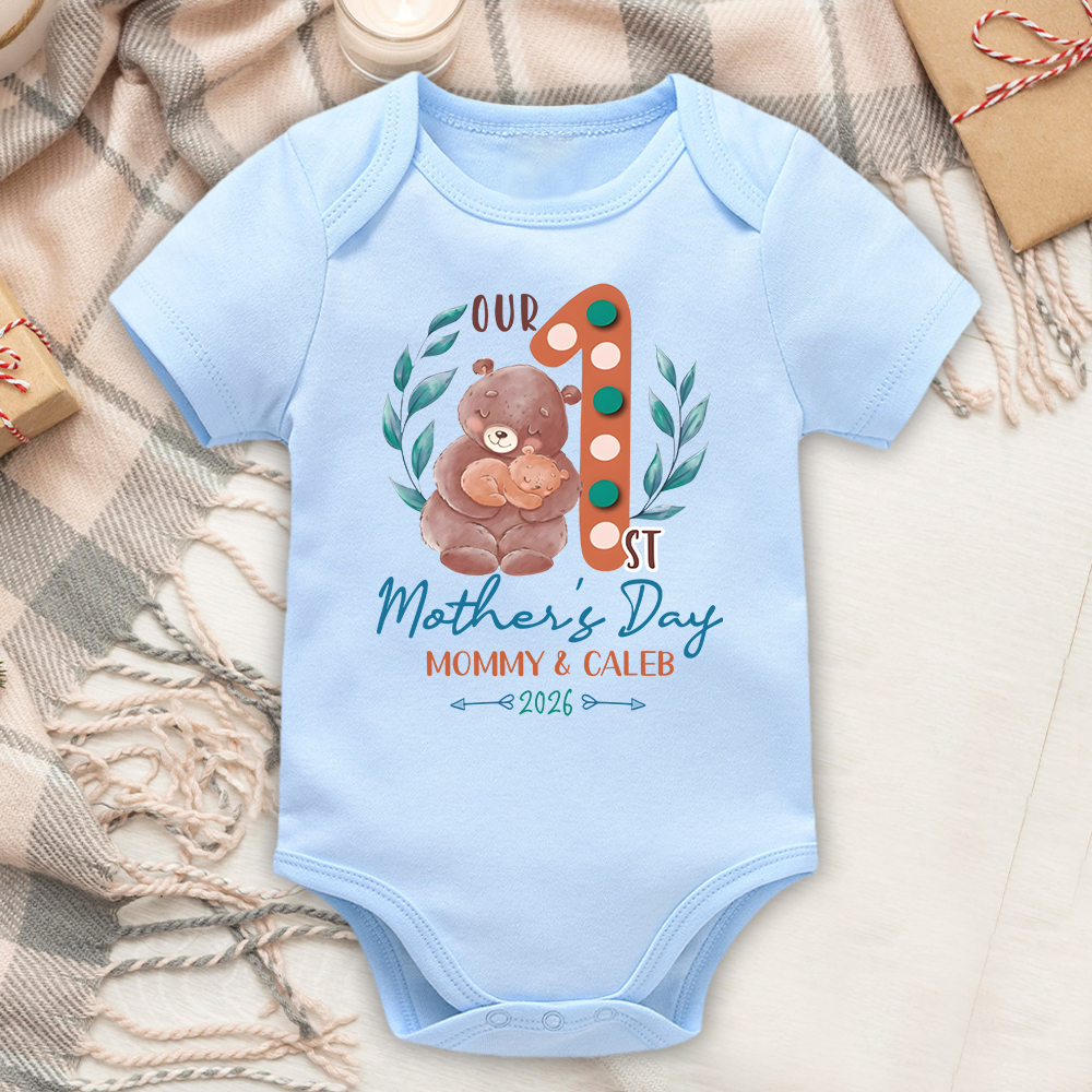 Personalized First Mother's Day Mommy and Baby Outfit | CWFamily136