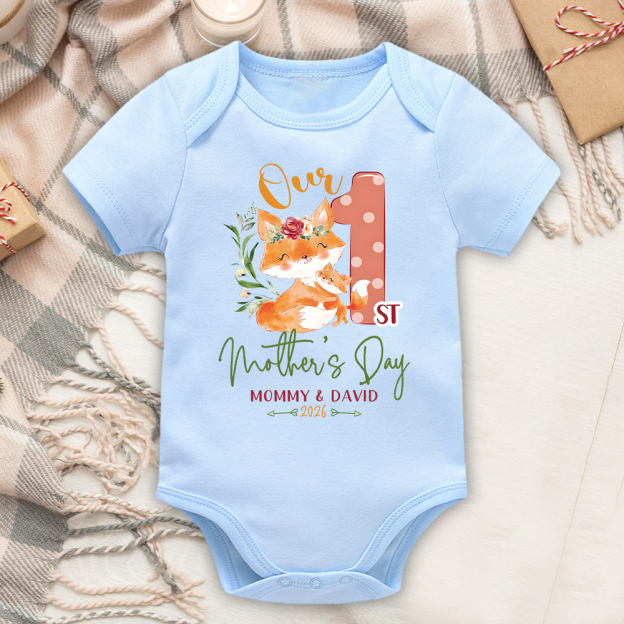 Personalized First Mother's Day Mommy and Baby Outfit | CWFamily137