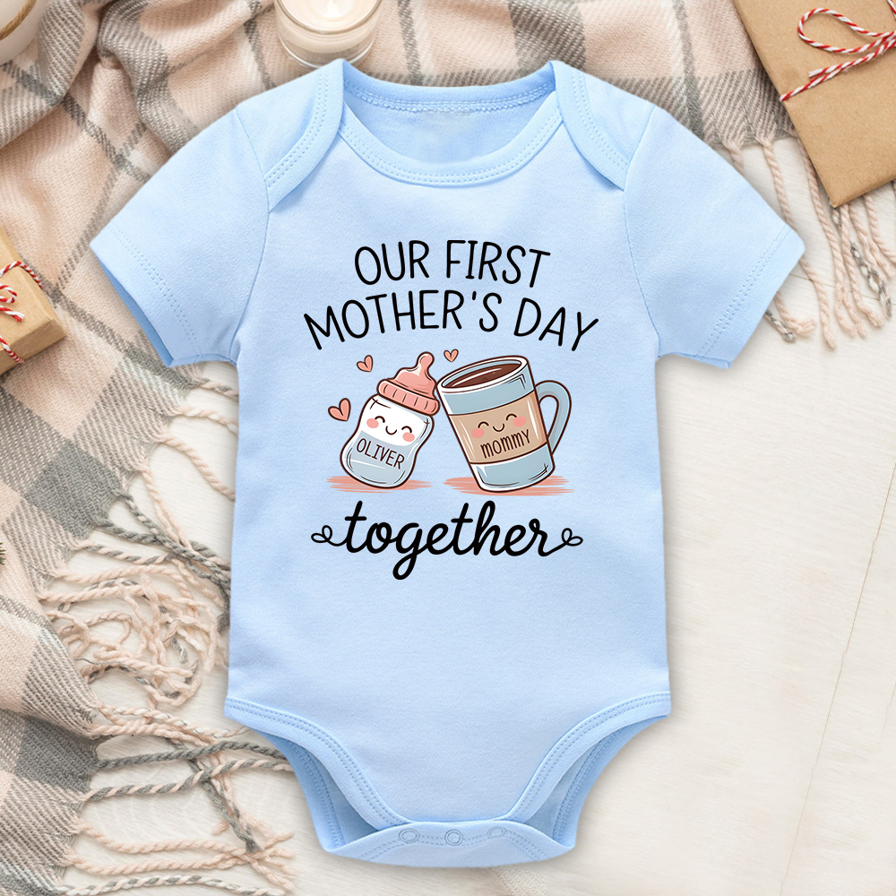 Personalized First Mother's Day Mommy and Baby Outfit | CWFamily141