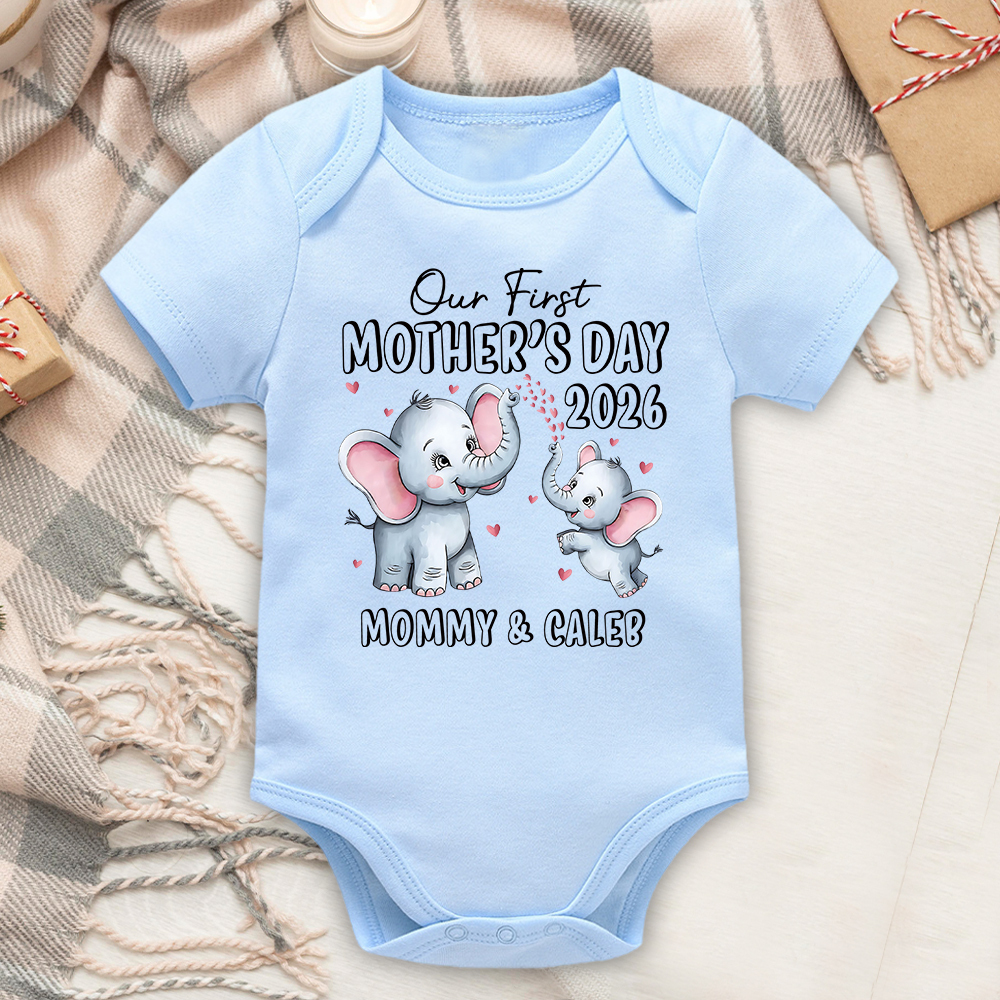 Personalized First Mother's Day Mommy and Baby Outfit | CWFamily142
