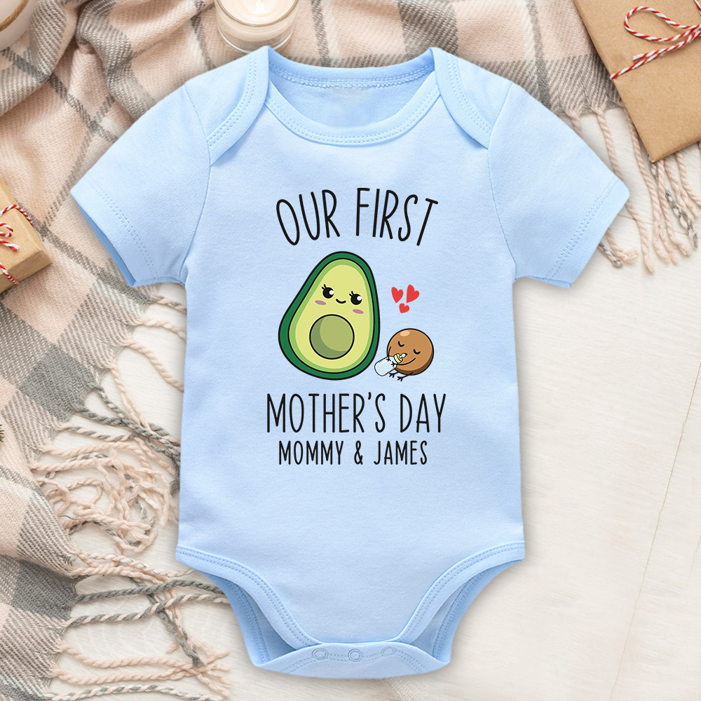 Personalized First Mother's Day Mommy and Baby Outfit | CWFamily143