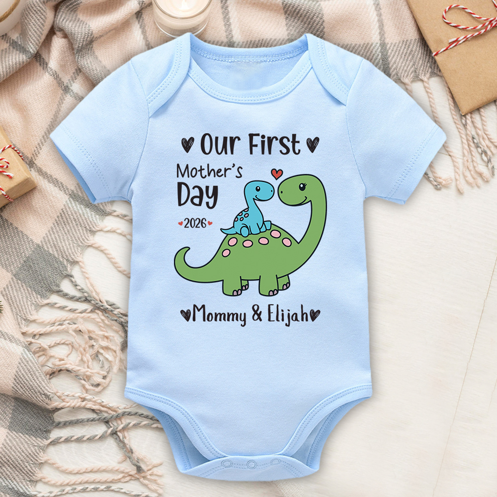 Personalized First Mother's Day Mommy and Baby Outfit | CWFamily146