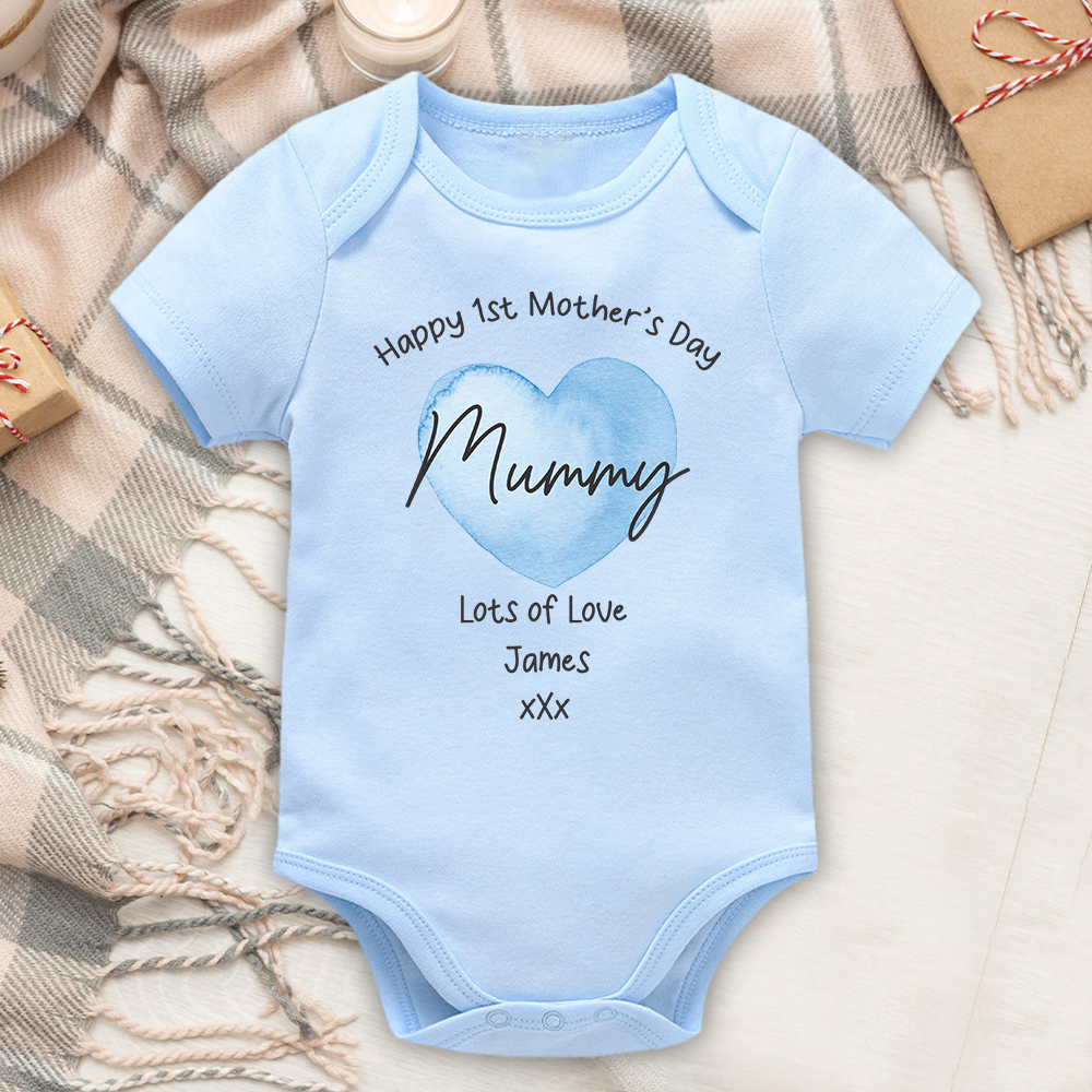 Personalized First Mother's Day Mommy and Baby Outfit | CWFamily138