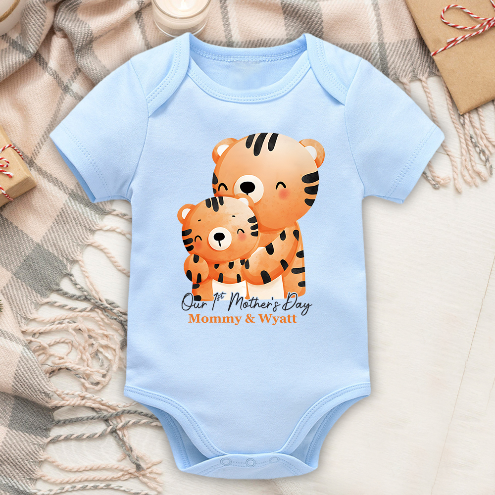 Personalized First Mother's Day Mommy and Baby Outfit | CWFamily147