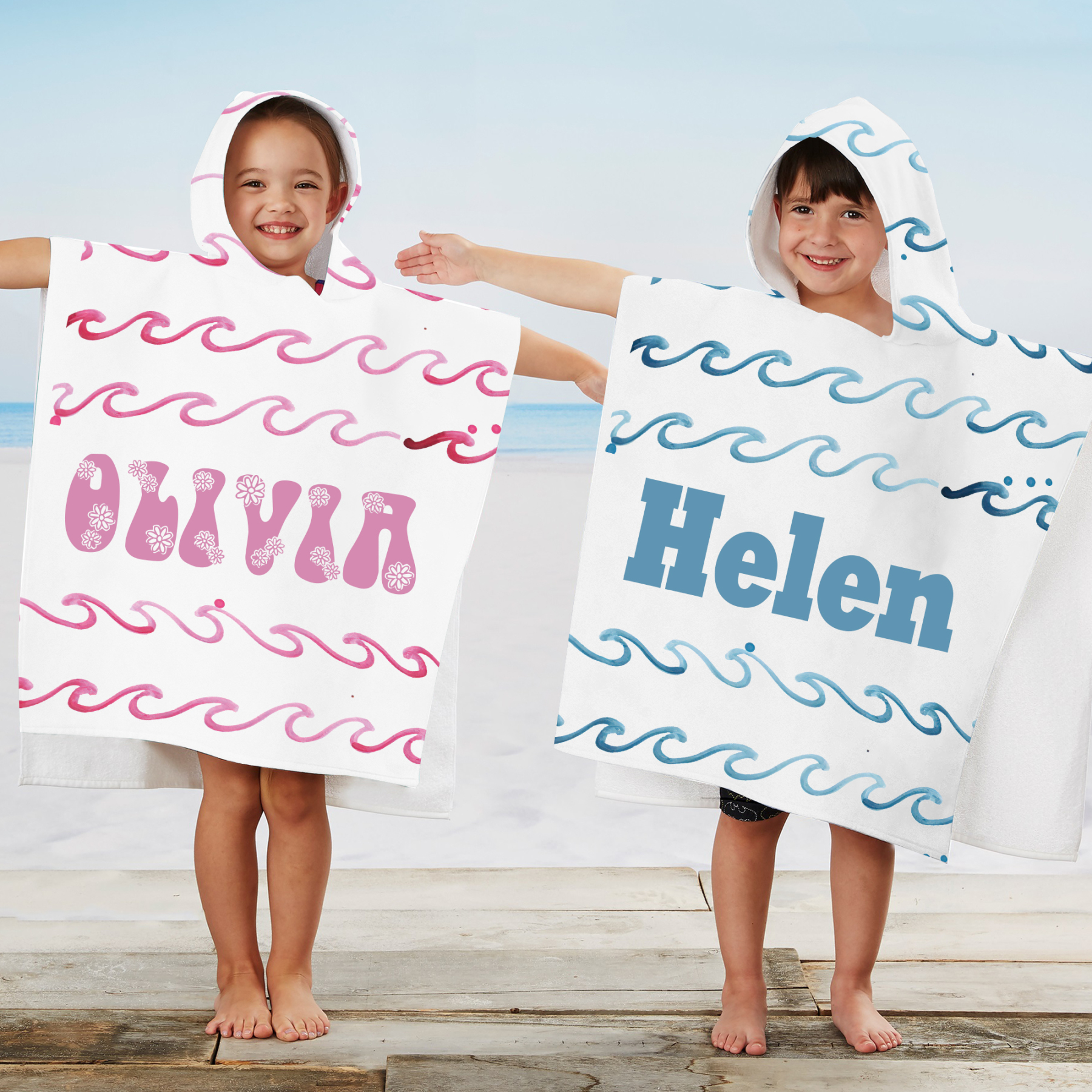 Personalized Hooded Beach Towel for Summer & Beach | CWHTowel42