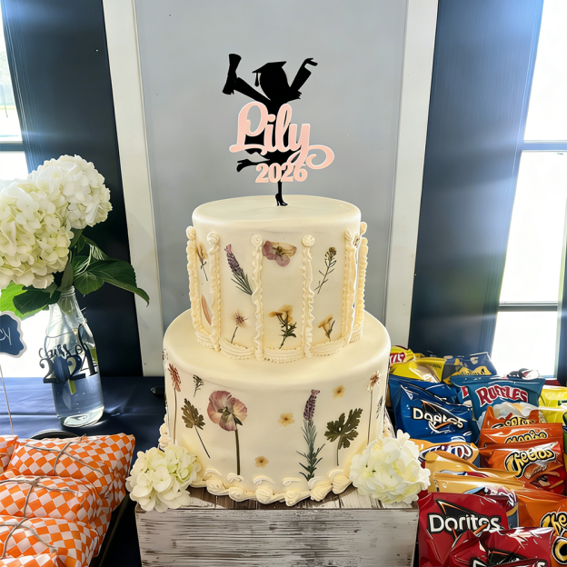 Personalized Graduation Girl/ Boy Silhouette Cake Decorations Topper | CWGift50