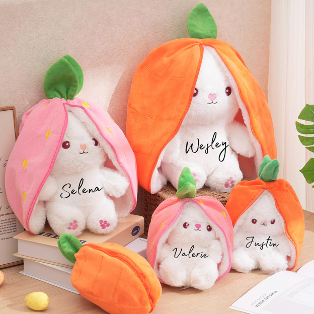 Personalized Changeable Carrot/Strawberry Plush Toy | CWToy182