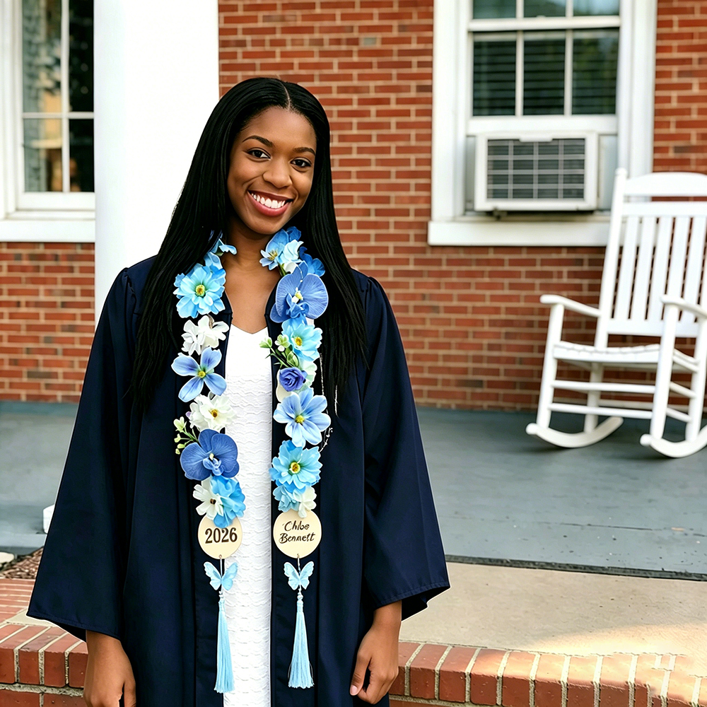 Personalized Elegant Graduation Floral Sash with Tag | CWGift54