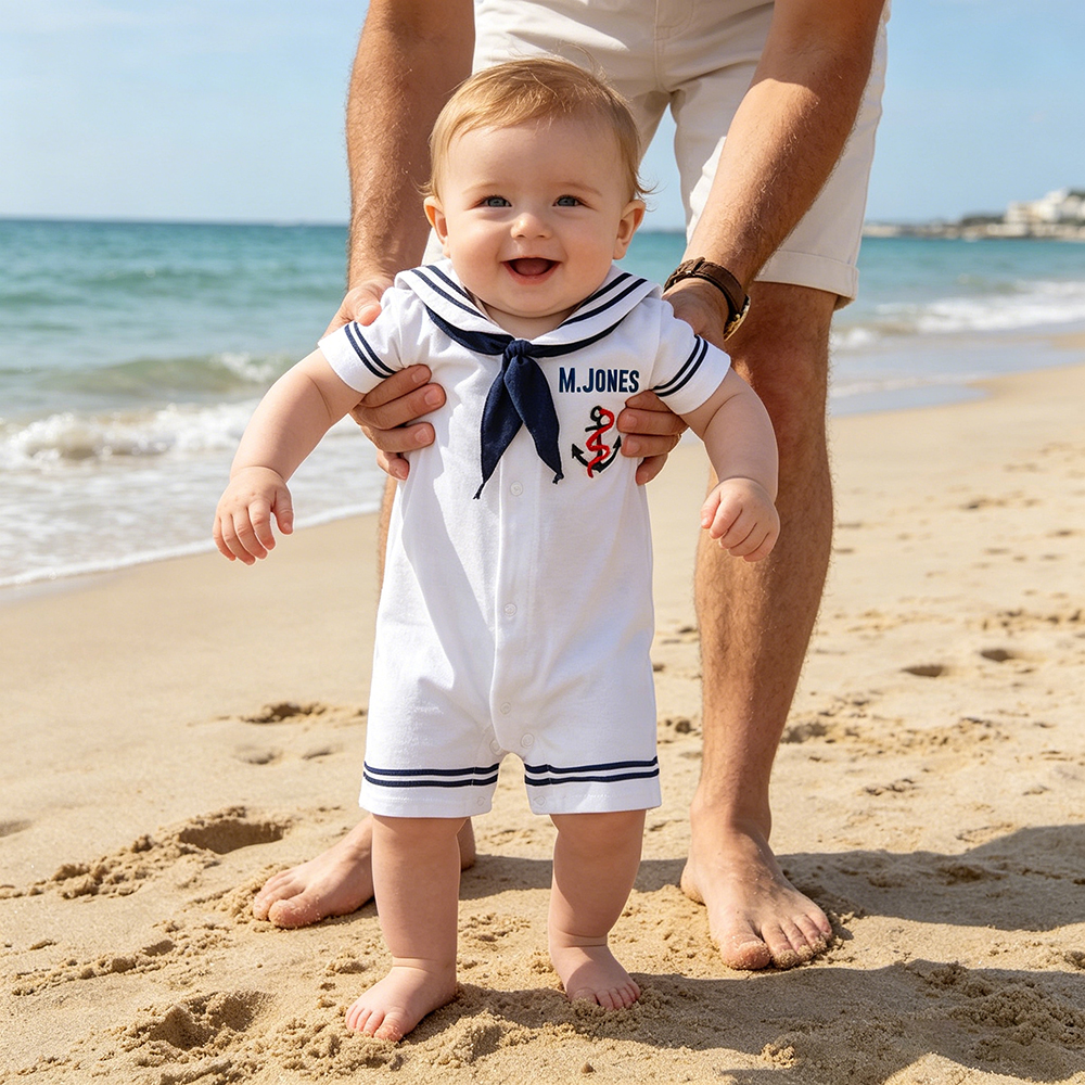 Personalize Adorable Baby Sailor Outfit | CWBaby486