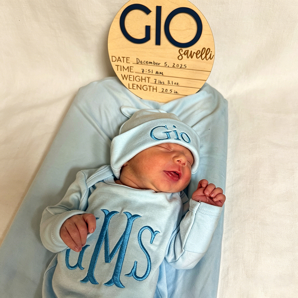 Personalized Embroidery Baby Coming Home Romper and Hat Set | CWBaby487