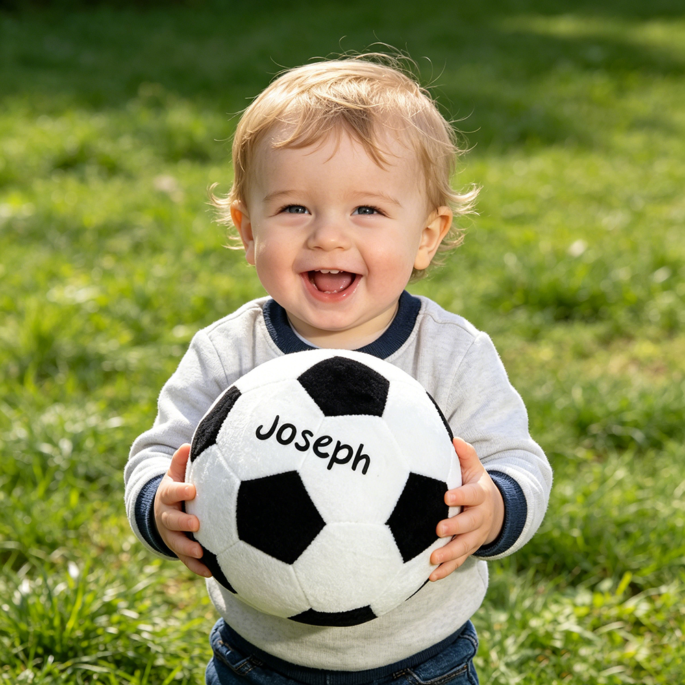 Personalized Kid's Lovely Soft Plush Soccer Ball | CWToy189