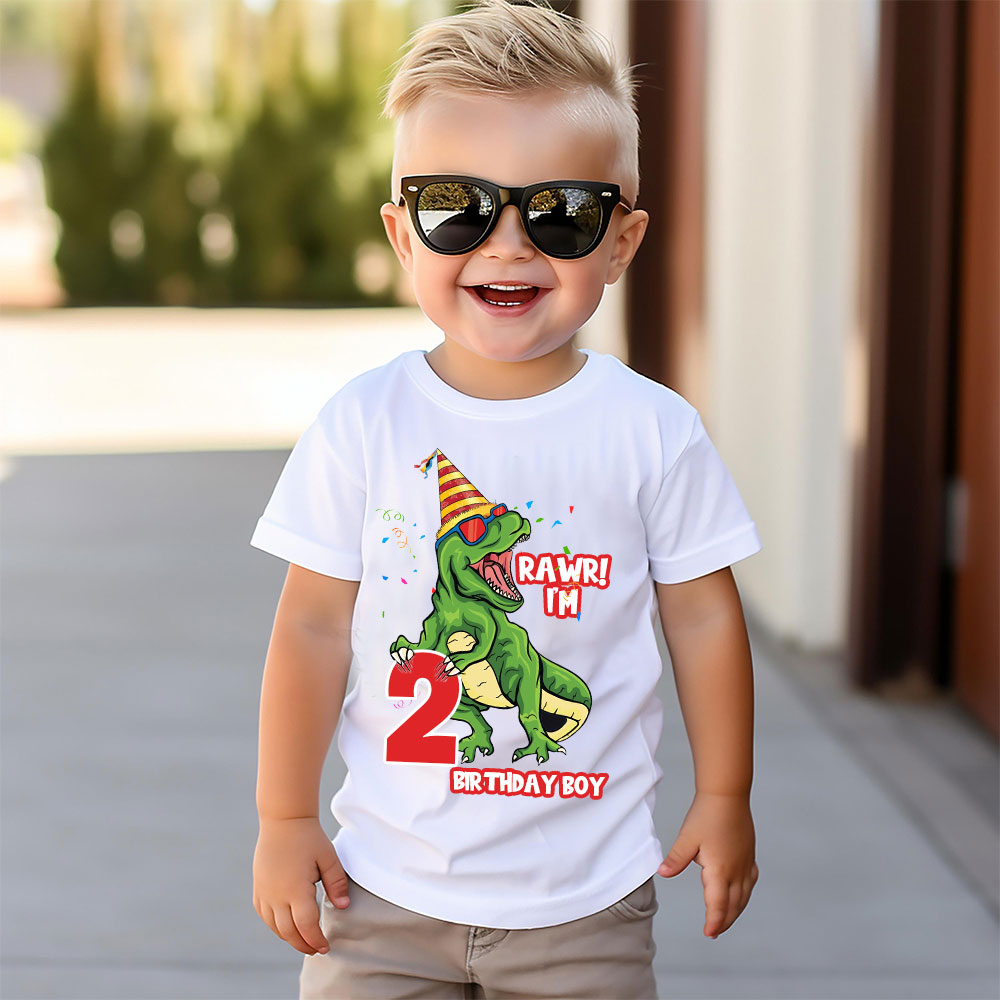 Personalized Dinosaur Birthday Boy T-Shirt | inBirth23