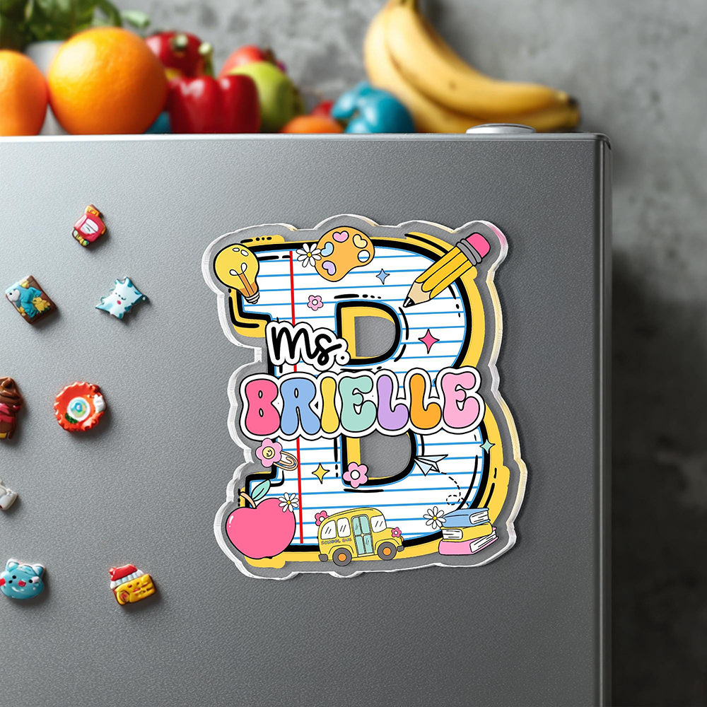 Personalized Letter Teacher Name Magnet | CWTeach12