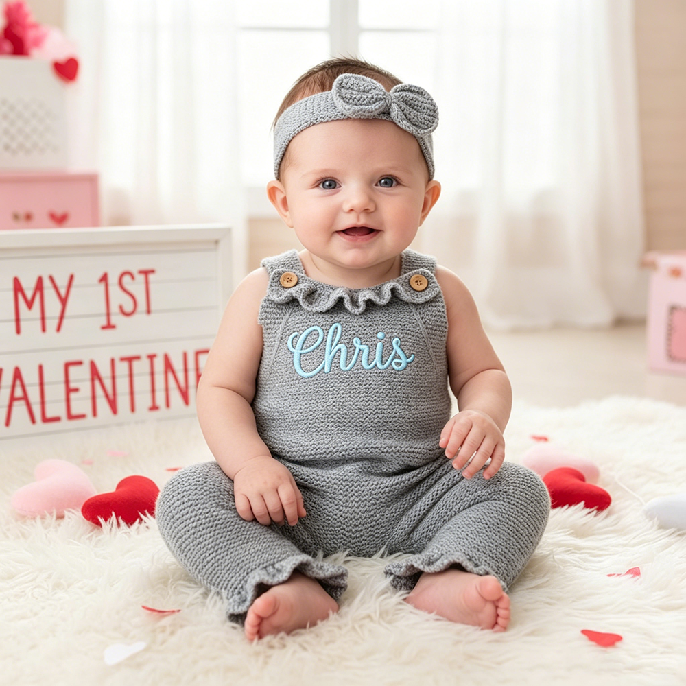 Personalized Embroidered Newborn Coming Home Baby Romper | CWBaby506