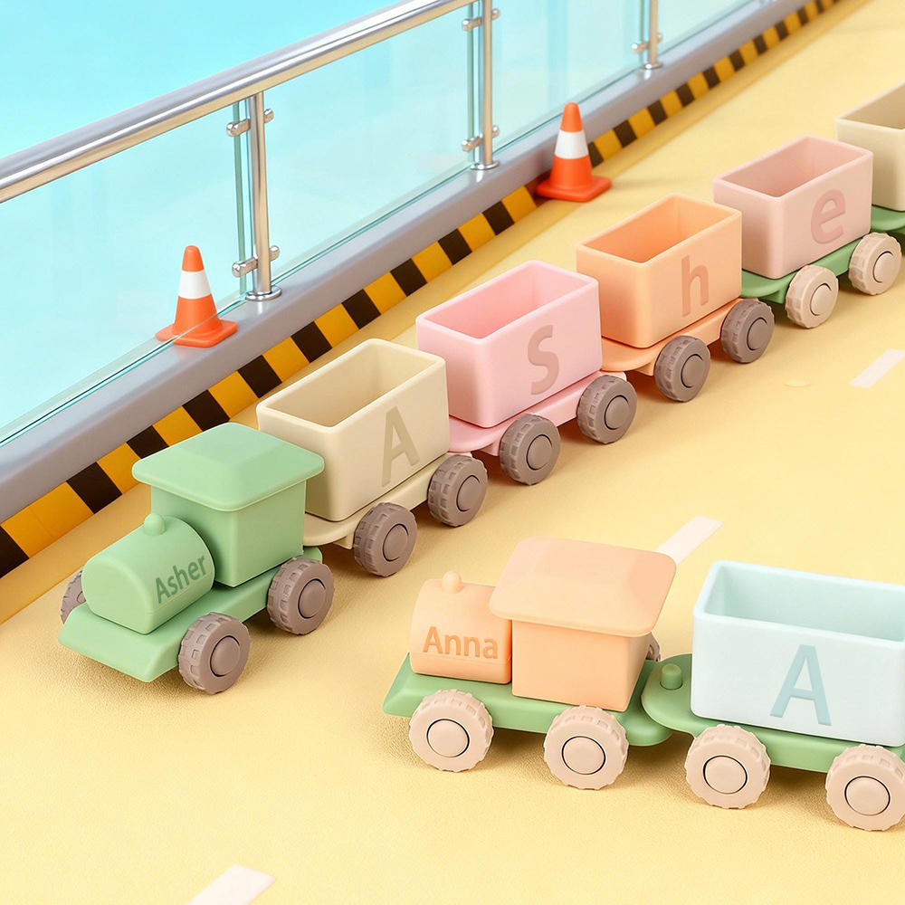 Personalized Kid Silicone Toy Train | CWToy195