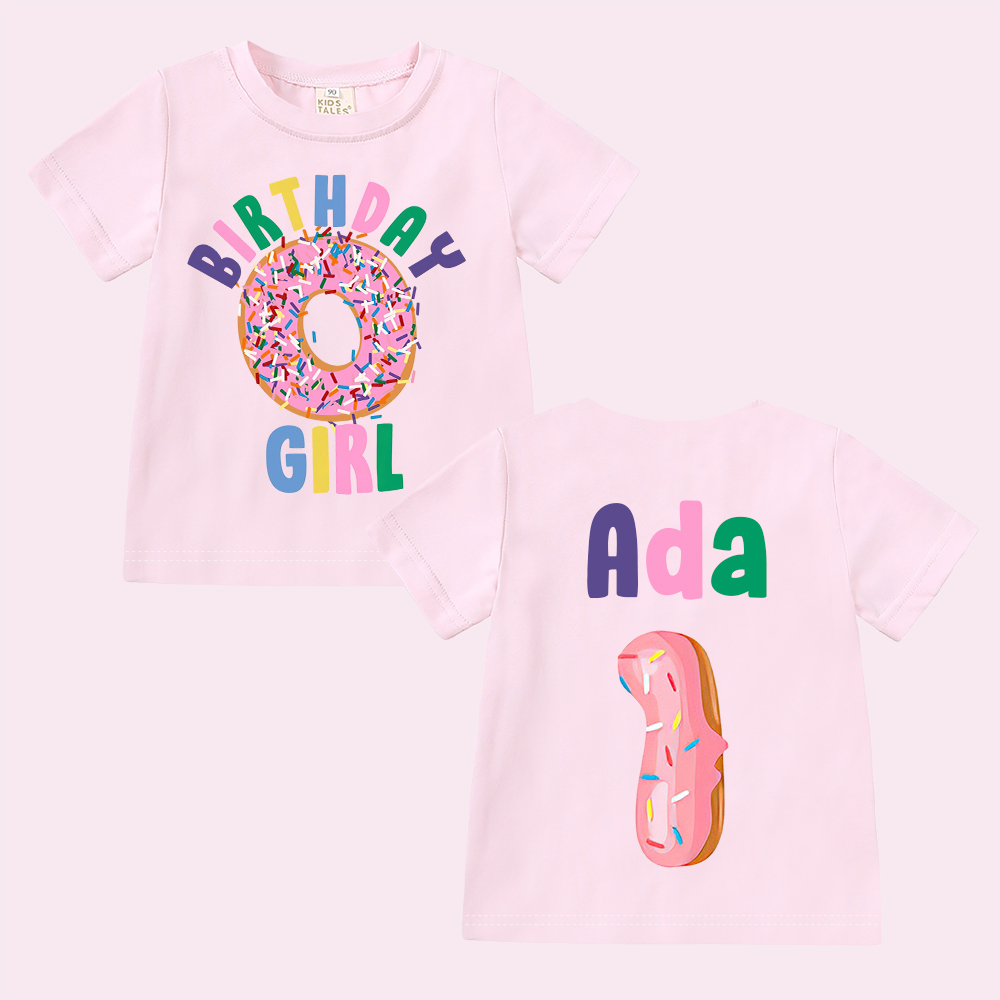 Personalized Donut Sprinkles Theme Birthday T-Shirt | inBirth29