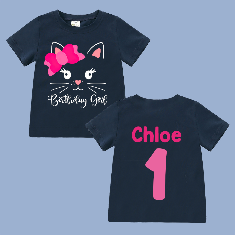 Personalized Cat Theme Kitten Birthday T-Shirt | inBirth32