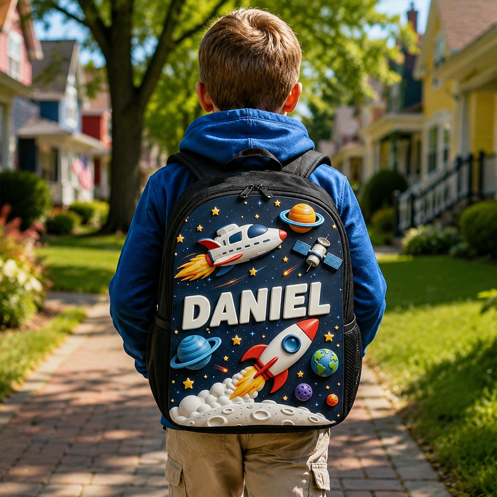Personalized Kid Space Astronaut Backpack Set | CWPack382