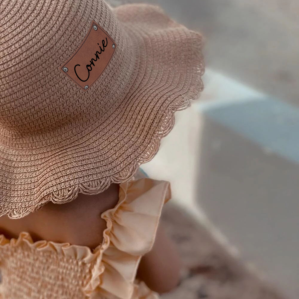 Personalized Lovely Straw Bucket Beach Hats with Matching Purse for Comfort & Unique | CWBeach87