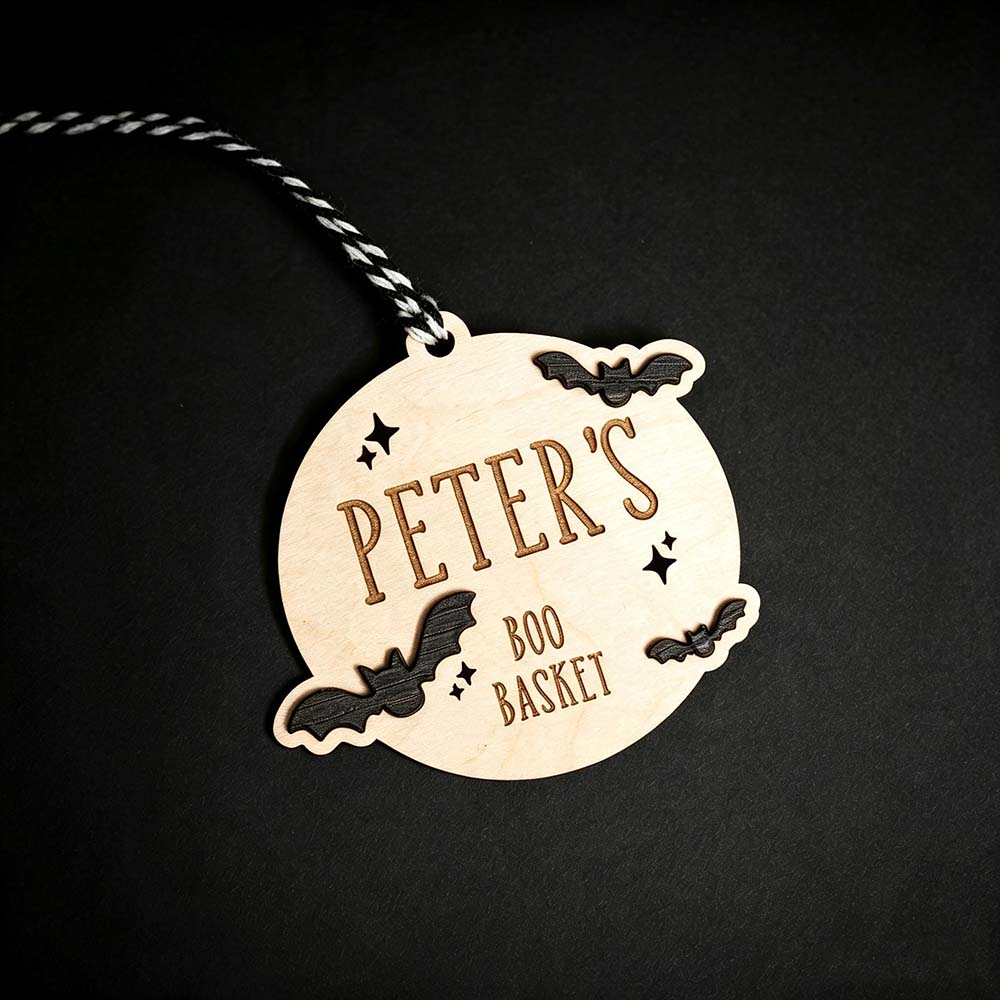 Personalized Halloween Name Boo Basket Tag | CWHalloween86