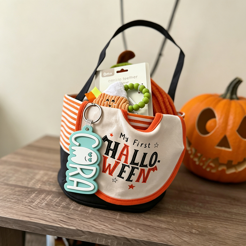 Personalized Halloween Name Tag Keychain | CWHalloween77