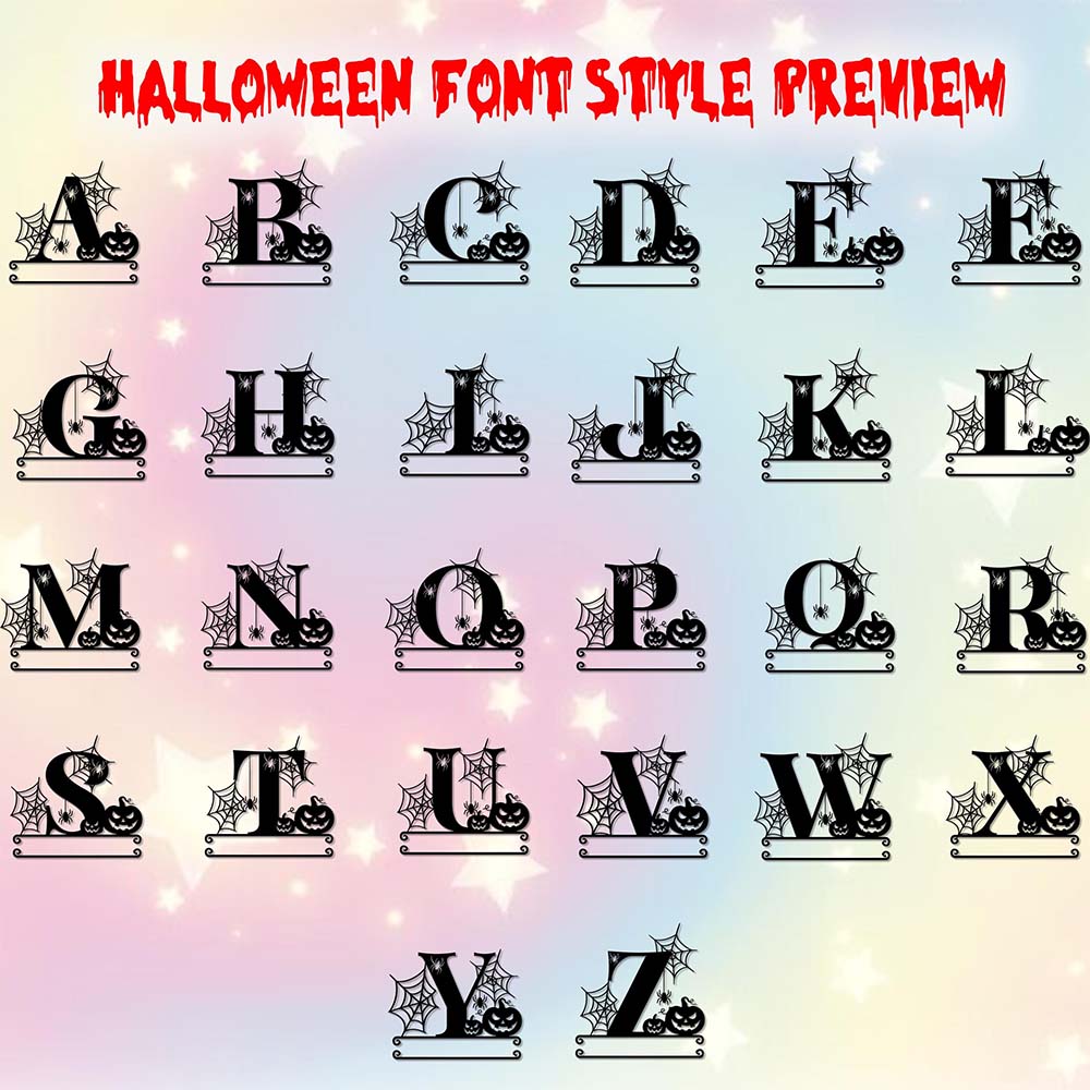 Personalized Halloween Wall Decoration Letter Sign | CWHalloween83