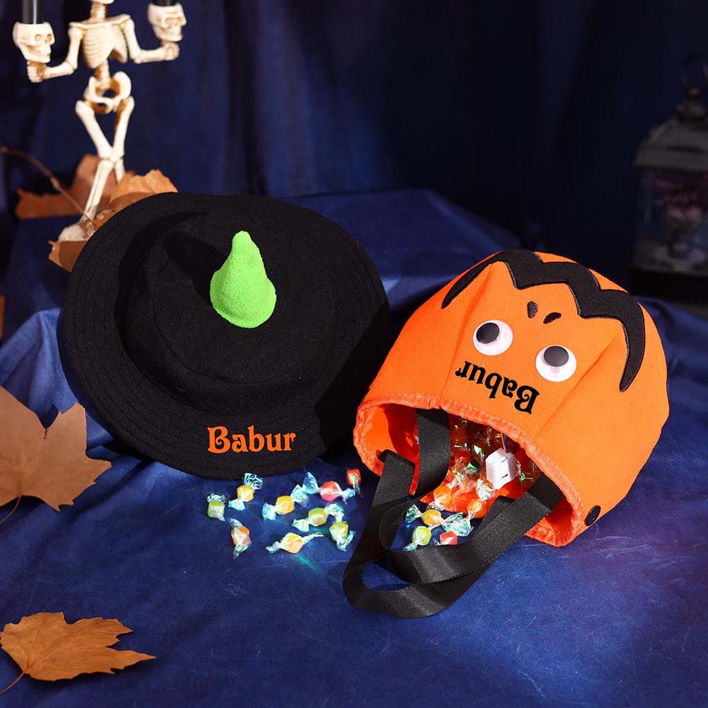Personalized Halloween Light Up Pumpkin Tote Bag | CWHalloween87