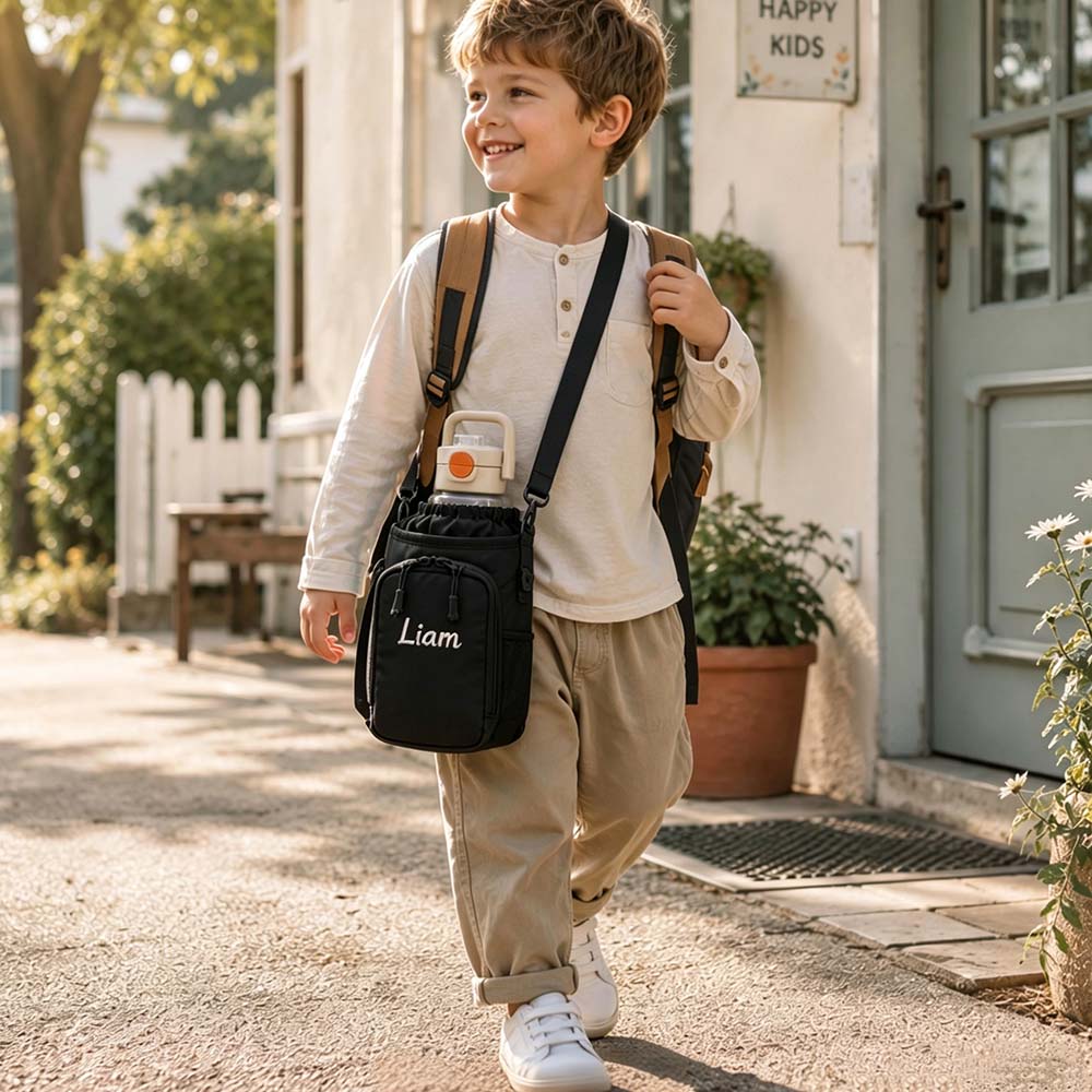 Personalized Embroidered Kids Water Bottle Carrier | CWPack387