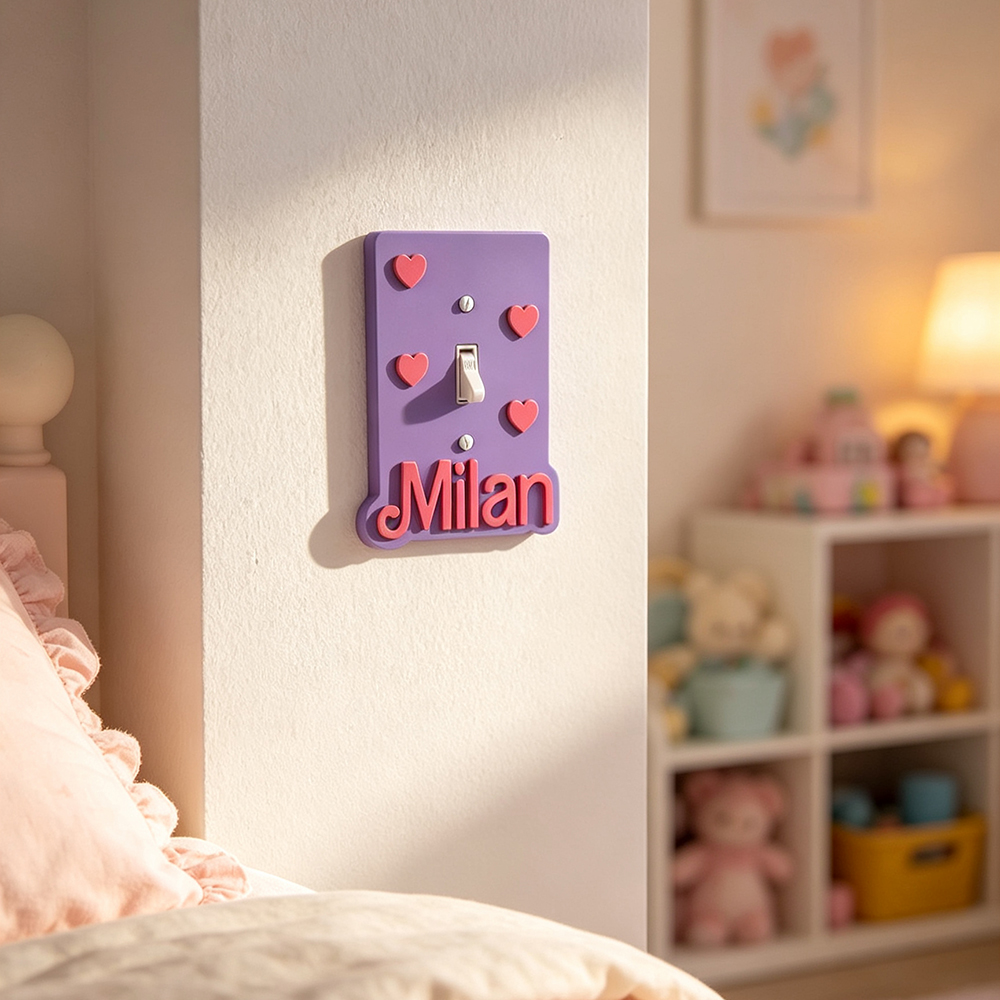 Personalized 3D Printed Bedroom Light Switch Cover | CWGift79