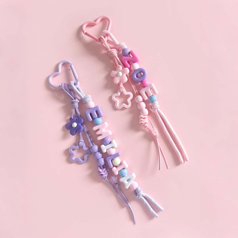 Personalized Colorful Name Letter Beaded Keychain | CWGift82