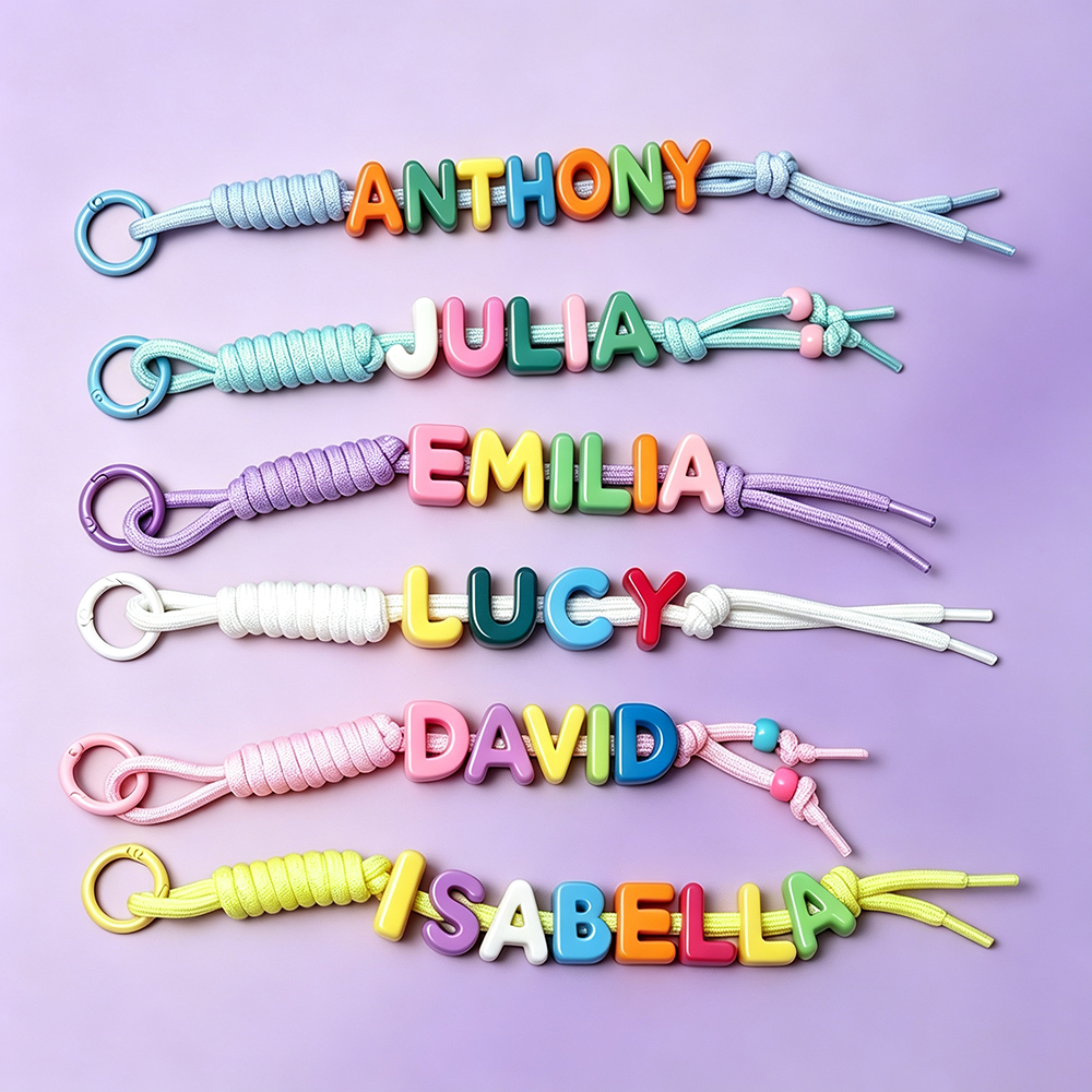 Personalized Colorful Name Letter Beaded Bag Tag | CWGift76