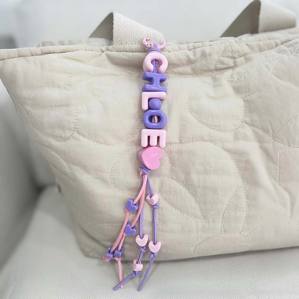 Personalized Colorful Name Letter Beaded Keychain | CWGift81