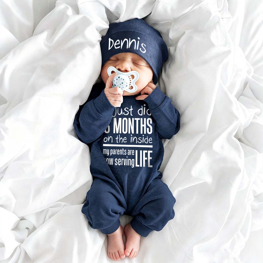 Personalized Baby Coming Home Romper & Hat Set | CWBaby515