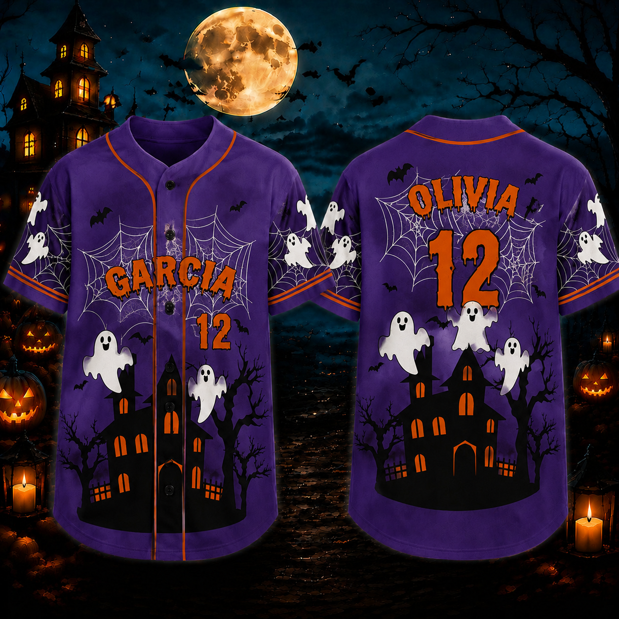 Personalized Halloween Button Up Baseball Jersey For Kid & Adult | CWHalloween111
