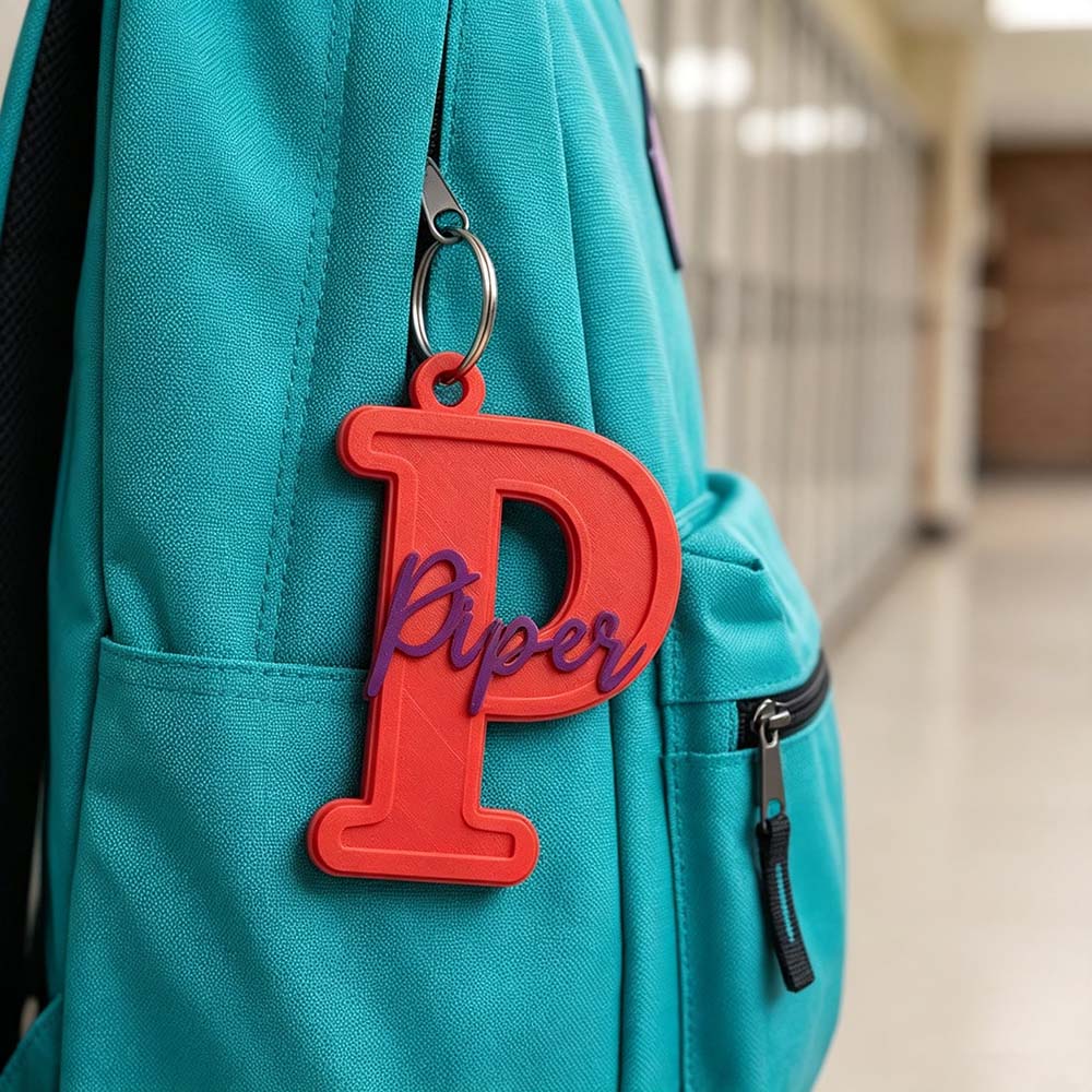 Personalized 3D Printed Backpack Name Tag | CWGift96