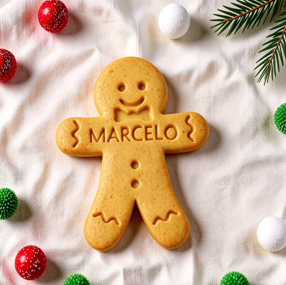 Personalized Christmas Gingerbread Cookie Cutter With Name | MCGift371