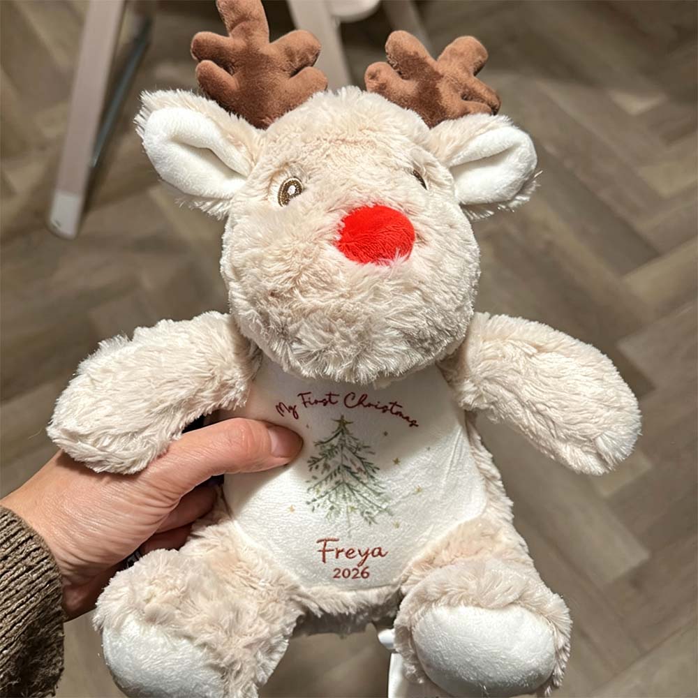 Personalized Christmas Reindeer Christmas Soft Toy for Gifts | MCGift374