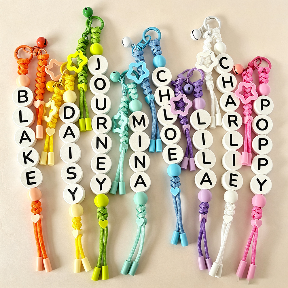 Personalized Colorful Name Letter Beaded Bag Tag | CWGift98