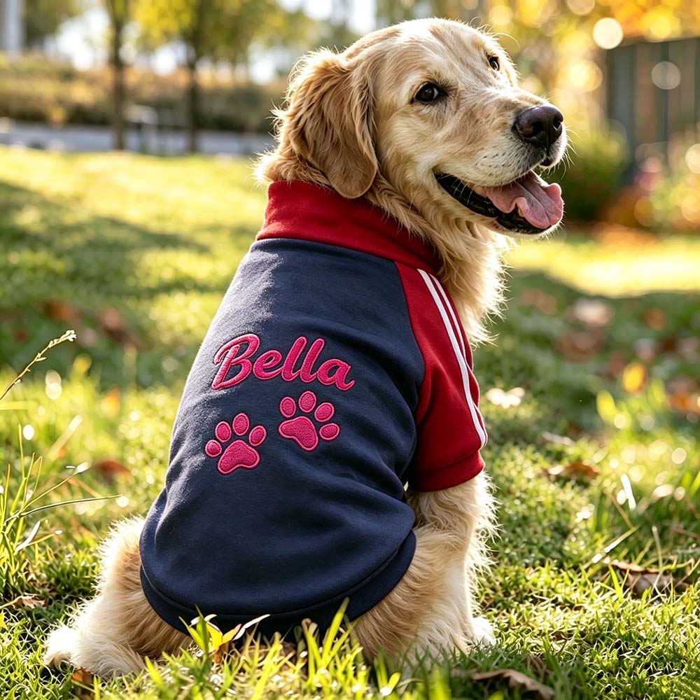 Personalized Embroidered Pet Fashion Trendy Sweatshirt Jacket | BKPet570