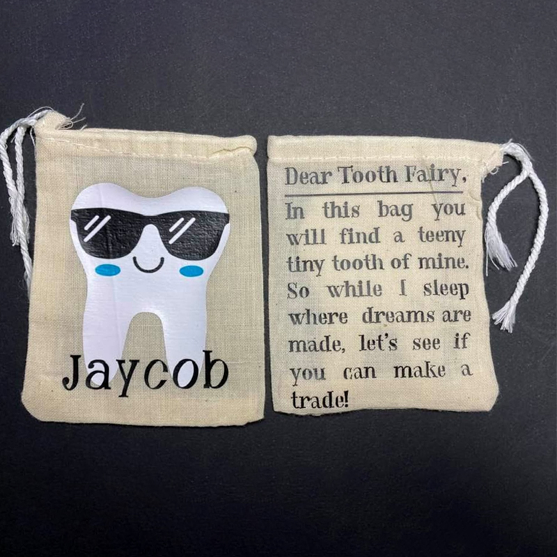 Personalized Kid Tooth Fairy Bag | CWToy22