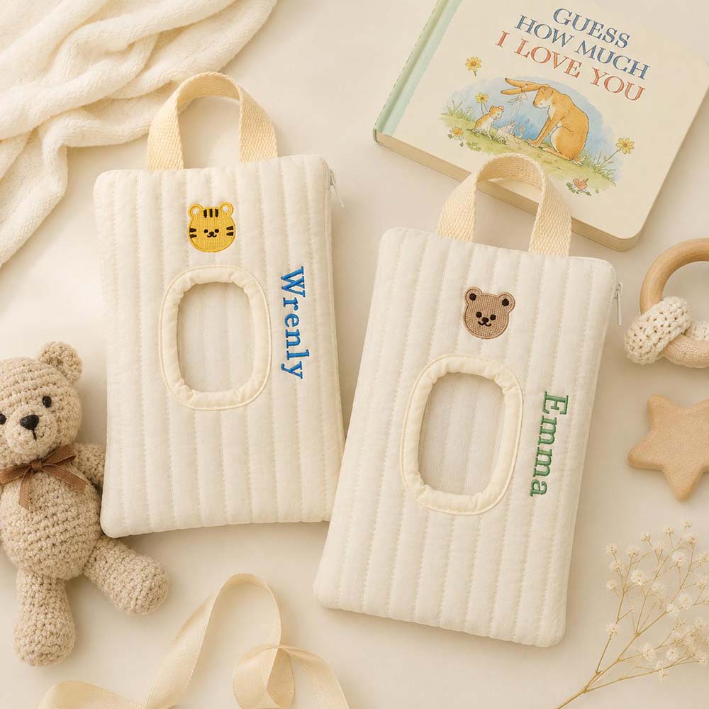 Personalized Embroidered Quilted Baby Wipe Pouch | CWBaby530