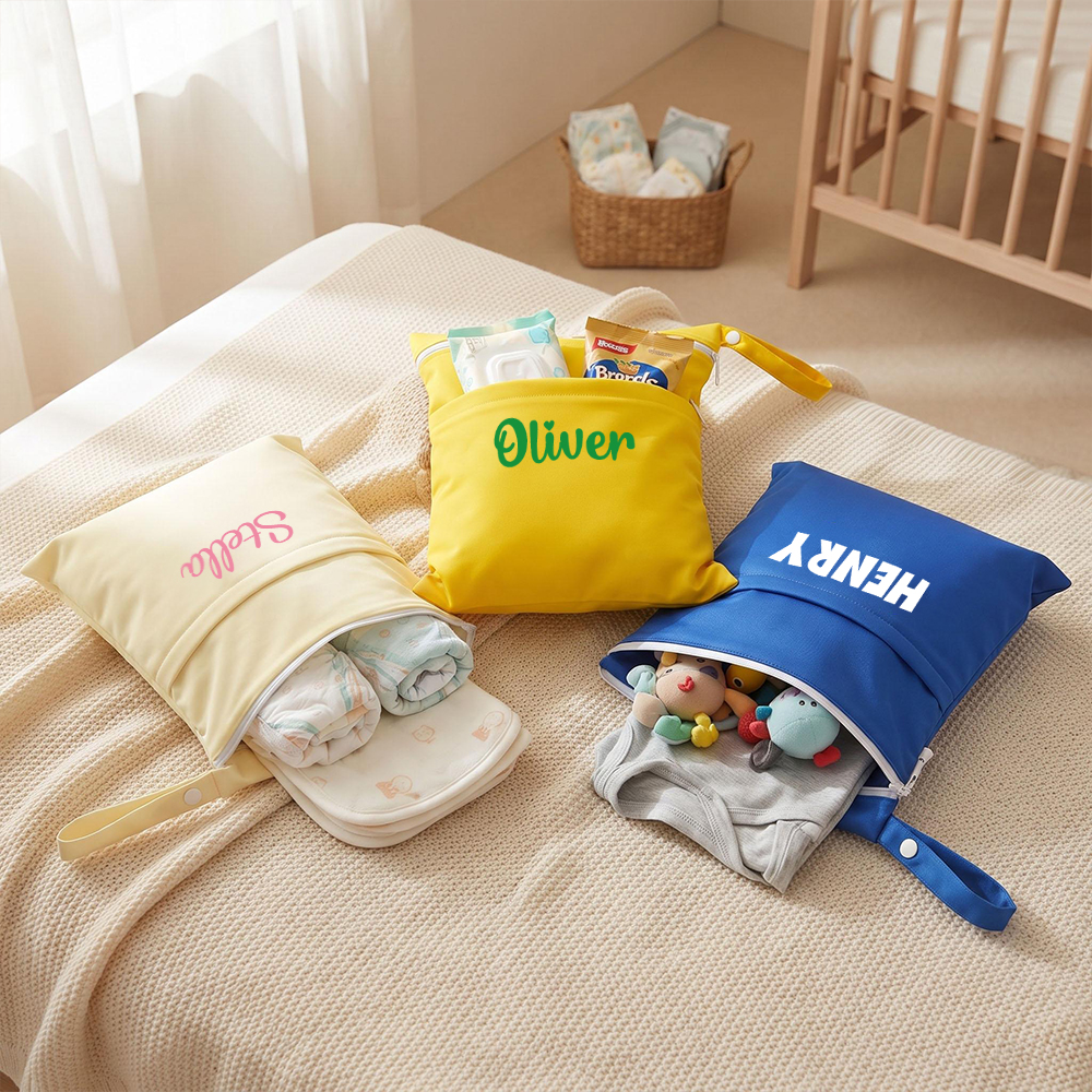 Personalized Waterproof Daycare Pouch For Kids Spare Clothes | CWBaby537