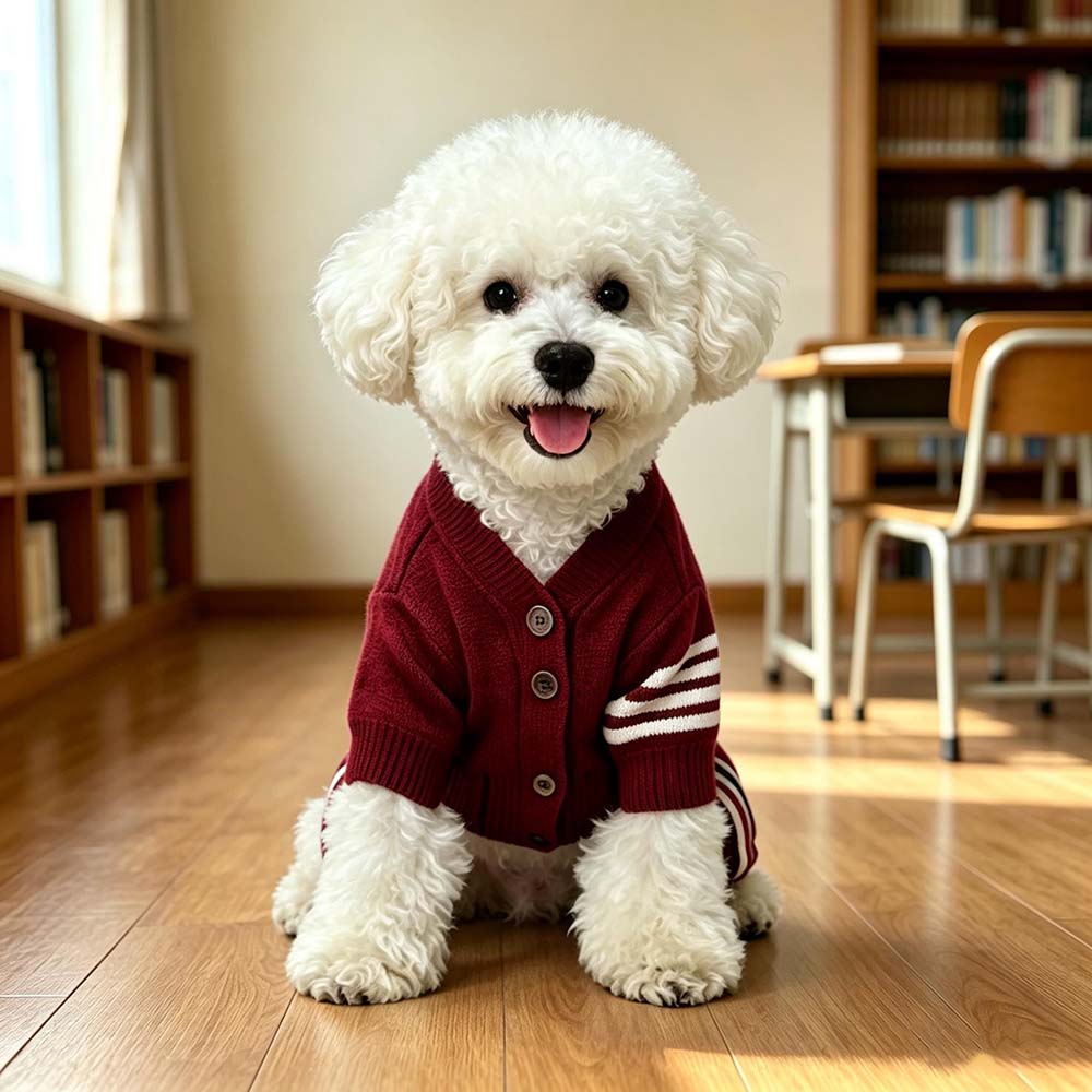 Personalized Hand Embroidered Pets Knit Cardigan | BKPet582